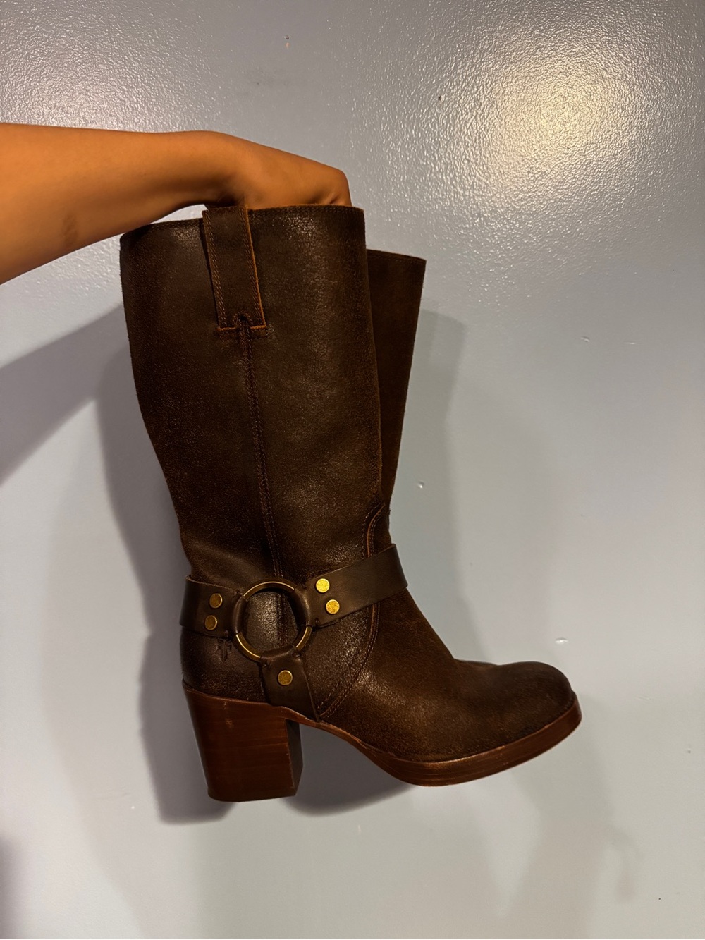 Frye Jean Harness Leather Boot